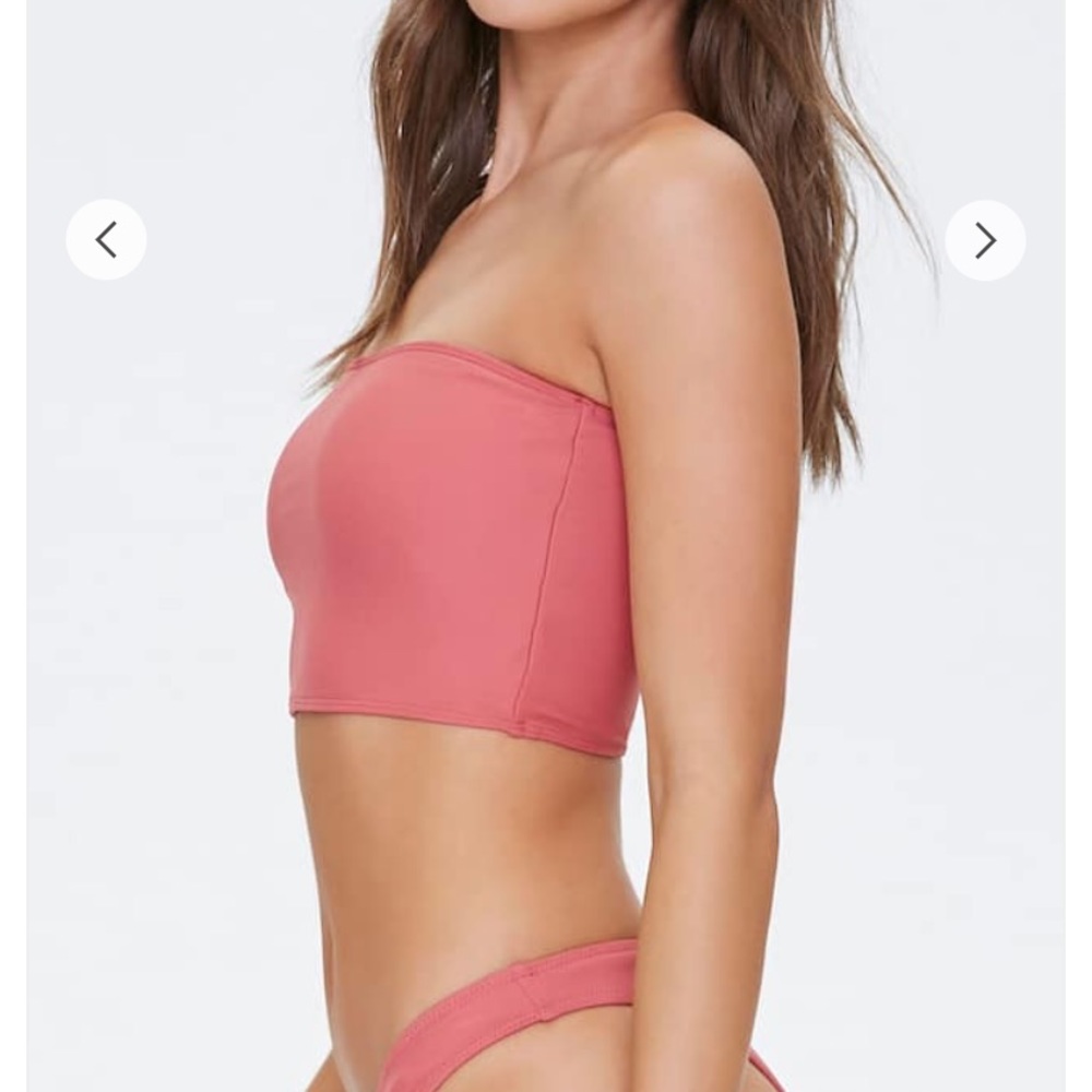Longline bandeau bikini top and bottom